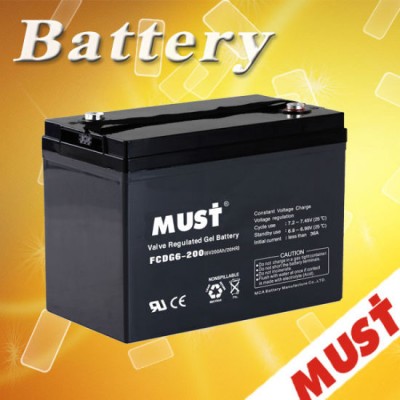 Must Deep Cycle Gel Battery Fcdg 12V 200ah Portable Size