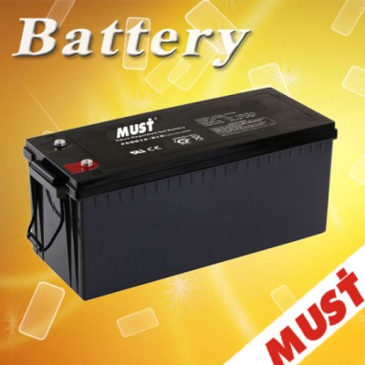 Must Long Life 12V 50ah 100ah150ah 200ah 250ah Deep Cycle Gel Solar Battery